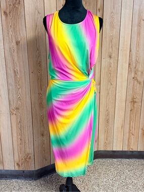 Cameo Vibrant Multicolored Sleeveless Maxi Dress Size 2XL - NWOT